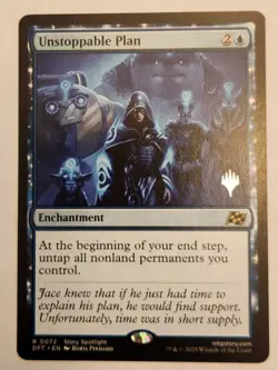 Unstoppable Plan Aetherdrift #72 Promo Stamped NM+ - Image 1