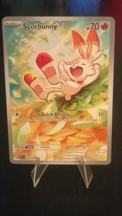 Pokemon Scorbunny Holo Rare Card 225/217 70 HP Fire Type Nintendo ASC - Image 1