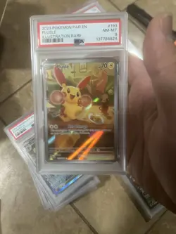 PSA 8 - 2023 Plusle 193/182 SV04: Paradox Rift Holo Pokemon - Image 1