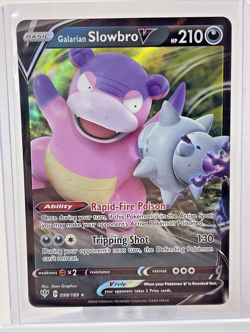 Pokemon TCG Galarian Slowbro V 099/189 Darkness Ablaze Ultra Rare Holo Card NM - Image 2