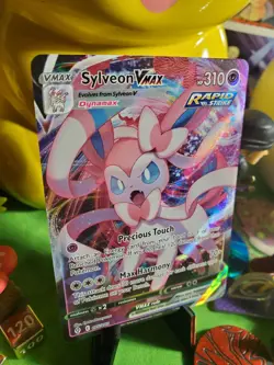Pokemon TCG 2021 Evolving Skies Sylveon Vmax 075/203 Full Art Holo Nm/M - Image 2