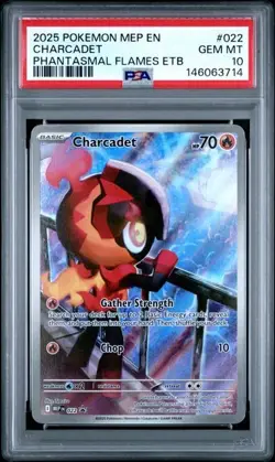 2025 POKEMON MEP EN-ME BLACK STAR PROMO #022 - CHARCADET 022 - PSA 10 - Image 1