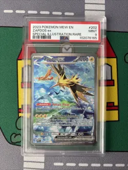 Pokemon TCG Scarlet & Violet 151 Zapdos EX SIR 202/165 PSA 9 MINT - Image 1