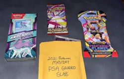 Pokemon Sealed Pack Lot W/ Mystery PSA Graded Slab NO RESERVE - Image 1