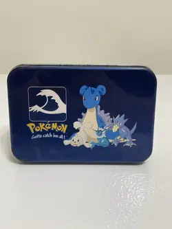 Vintage 2000s Pokemon Card Game Water Type Collectors Tin - Image 1