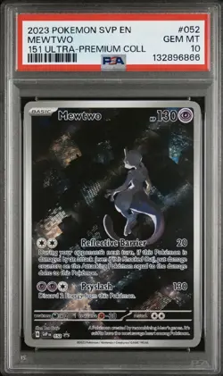 Pokemon 2023 Mewtwo 052 Black Star Promo 151 Ultra Premium Collection PSA 10 - Image 1