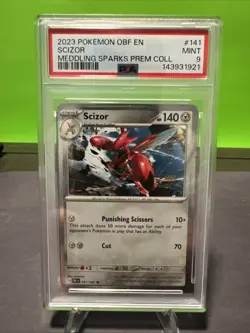 Scizor (Cosmos Holo) Pokemon SV03: Obsidian Flames #141 PSA 9 MINT - Image 1