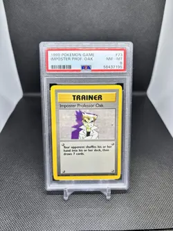 PSA 8 Pokemon Imposter Professor Oak Base Set Card 73/102 Rare, Near Mint NM - Image 1