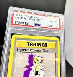 PSA 8 Pokemon Imposter Professor Oak Base Set Card 73/102 Rare, Near Mint NM - Image 3