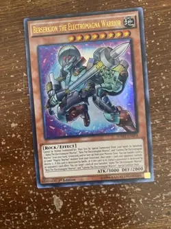 Yugioh: Berserkion the Electromagna Warrior Ultra Rare 1st Ed SDMY-EN004 - Image 1