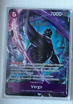 OP14-061 Vergo R Alt Art One Piece TCG English Card With Protector - Image 1