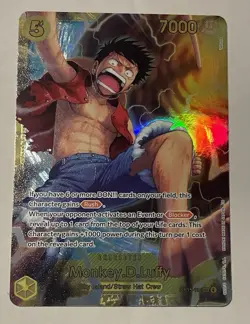 One Piece TCG OP15-119 Monkey D. Luffy Secret Rare SEC Kami's Island NM Holo - Image 1