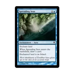 WOTC MtG Zendikar Spreading Seas (C) (Foil) EX - Image 1