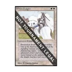 WOTC MtG Collector's Ed White Knight (CE) (U) EX - Image 1