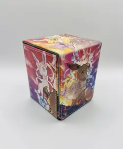 Pokemon Card Deck Box Eeveelution Eevee Sylveon Jolteon Fits 100 Cards - Image 1