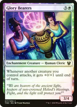 Glory Bearers THEROS BEYOND DEATH MTG MAGIC ENCHANTMENT HUMAN CLERIC FOIL - Image 1