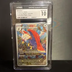 Braviary CGC 10 Sv08 Surging Sparks 214/191 Illustration Rare Holo English Card - Image 1