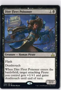 Dire Fleet Poisoner NM* Rivals Of Ixalan ENGLISH 068/196 mtg -UnltdCards - Image 1