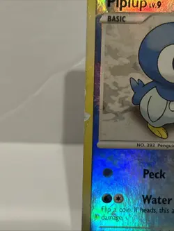 Pokemon TCG Piplup 93/130 Diamond & Pearl Stamped Card Reverse Holo MP - Image 3