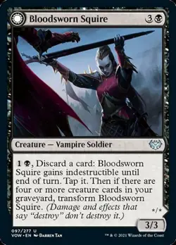 Bloodsworn Squire / Bloodsworn Knight - Near Mint MTG Innistrad: Crimson Vow - Image 1