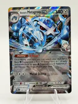 Steven's Metagross ex 145/182 Sv10: Destined Rivals Holo - Pokemon Card NM - Image 1