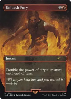 1x Unleash Fury - Extended Art NM Eng MTG - Secret Lair Drop - Image 1