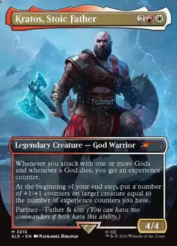 1x Kratos, Stoic Father - Extended Art NM Eng MTG - Secret Lair Drop - Image 1
