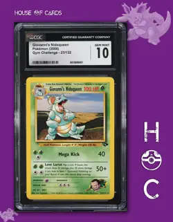 Giovanni's Nidoqueen 2000 Gym Challenge 23/132 Pokemon Card CGC 10 🟦🦏🍃U.S - Image 1
