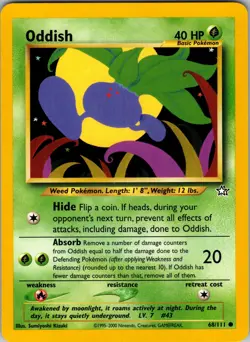Oddish 068/111 Neo Genesis Pokemon TCG NM - Image 1