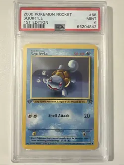 Pokemon 1st Edition PSA 9 Squirtle 68/82 Team Rocket Regular - Image 1