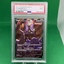 2021 POKEMON SWORD & SHIELD EVOLVING SKIES #189 FULL ART/UMBREON V PSA 9 - Image 1