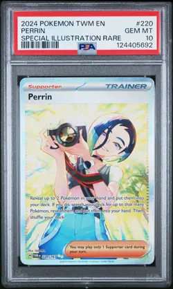 2024 POKEMON TWM EN-TWILIGHT MASQUERADE SPECIAL ILLUSTRATION RARE PERRIN PSA 10 - Image 1