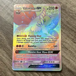 Pokemon Volcarona GX Rainbow Rare Full Art Holo 252/236 Sm-Cosmic Eclipse - Image 1