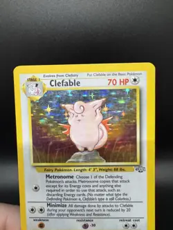 Pokemon TCG Clefable 1/64 Jungle Holo Unlimited Rare - HP/Damaged - Image 3