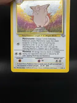 Pokemon TCG Clefable 1/64 Jungle Holo Unlimited Rare - HP/Damaged - Image 4