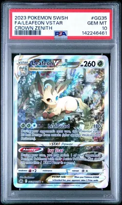 PSA 10 Leafeon Vstar Galarian Gallery Crown Zenith #GG35 2023 Pokemon - Image 1