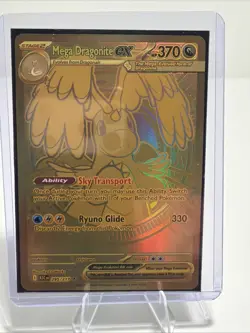 Pokemon TCG: Ascended Hero’s MEGA DRAGONITE EX 295/217 GOLD HYPER RARE - Image 1