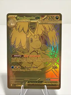 Pokemon TCG: Ascended Hero’s MEGA DRAGONITE EX 295/217 GOLD HYPER RARE - Image 2