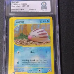 Swinub 107/144 Skyridge 50 HP Basic Regular Pokemon TCG WORLD RECORD COLLECTION - Image 1