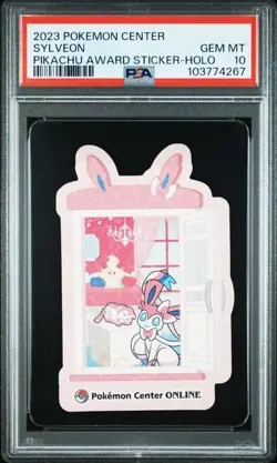 PSA 10 JAPANESE POKEMON CENTER AWARD STICKER SYLVEON HOLO 2023 GEM MINT 778B - Image 1