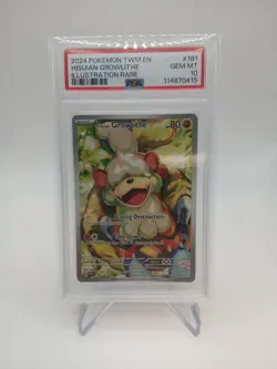 HISUIAN GROWLITHE 181/167 2024 Pokemon Twilight Masquerade IR PSA 10 - Image 1