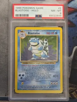 PSA 8 1999 POKEMON GAME BLASTOISE-HOLO 2 - Image 1