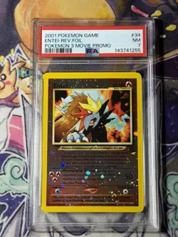 Entei Reverse Holo #34 PSA 7 Pokemon 3 Movie Promo 2001 TCG - Image 1