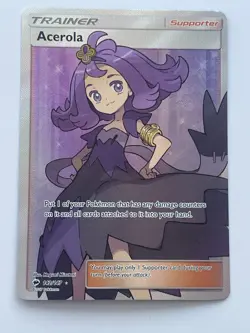 Pokemon Acerola Trainer Supporter Full Art Ultra Rare SM-Burning Shadows 142/147 - Image 1