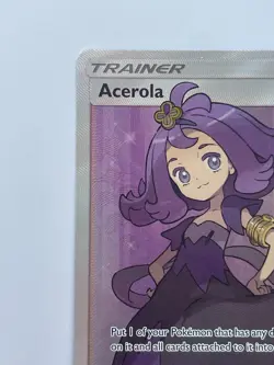 Pokemon Acerola Trainer Supporter Full Art Ultra Rare SM-Burning Shadows 142/147 - Image 2