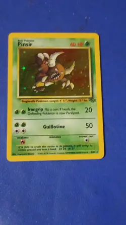 Pokemon TCG Pinsir Holo Rare Unlimited 9/64 Jungle 60 HP English 1999 - Image 1