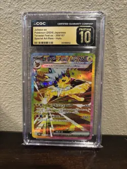 CGC 10 PRISTINE Jolteon EX 209/187 SAR Pokemon Card Terastal Festival sv8a a - Image 1