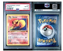 1999 Pokemon, Flareon 19/64 Jungle Regular, Non-holo PSA 8 - Image 3