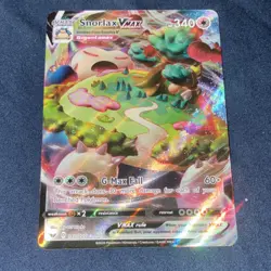 Pokemon TCG Snorlax VMAX Swsh01 Ultra Rare Full Art Holo 142/202 340 HP Card - Image 1