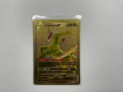 VIRIZION V Premium Gold Foil Fan Art Textured Collector Pokemon SWSH295 - Image 1